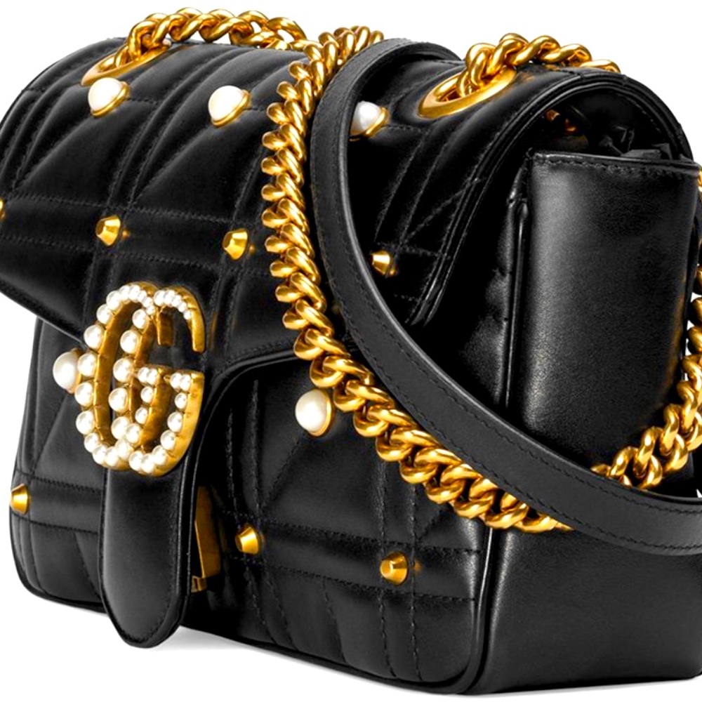GUCCI ©️Runway Marmont Pearl Flap Bag Large 😍💗💘🤩🤩 - Picture 3 of 8